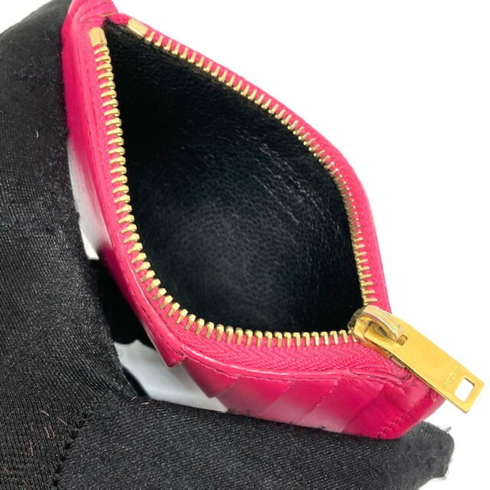 Saint Laurent pink leather Coin Wallet Case Fraent zip - Picture 6 of 7